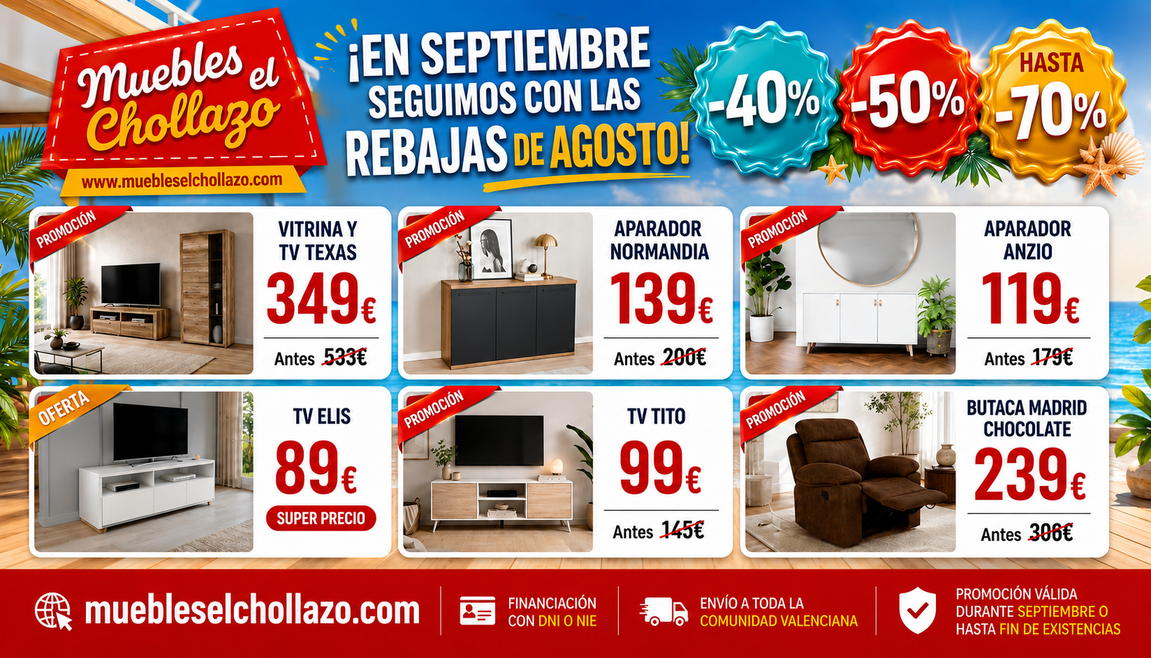 Muebles el Chollazo Valencia, tiendas de muebles en Valencia