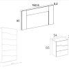 DORMITORIO LUCE CANNES 3 CAJONES MEDIDAS