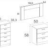 DORMITORIO LUCE COUPLE 3 CAJONES MEDIDAS