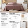 Ficha técnica Cabezal New Couple y 2 Mesitas Couple 3 Cajones Blanco