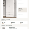 Ficha tecnica Armario LC180 Blanco