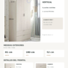 Ficha tecnica Armario LC180 Roble