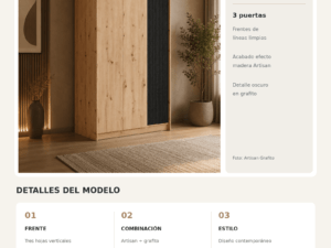 Ficha tecnica Armario Monaco