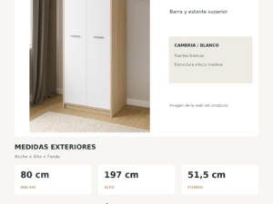 Ficha tecnica Armario Nepo