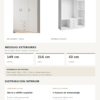 Ficha tecnica Armario Roma 3 Puertas 3 Cajones