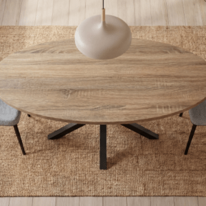 MESA STACY ROBLE OVAL NEGRA TAPA MELAMINA 1400x800x750mm (3)