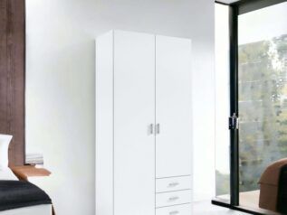 armario roma blanco 2 puertas 3 cajones 216x100x53 cm (3)