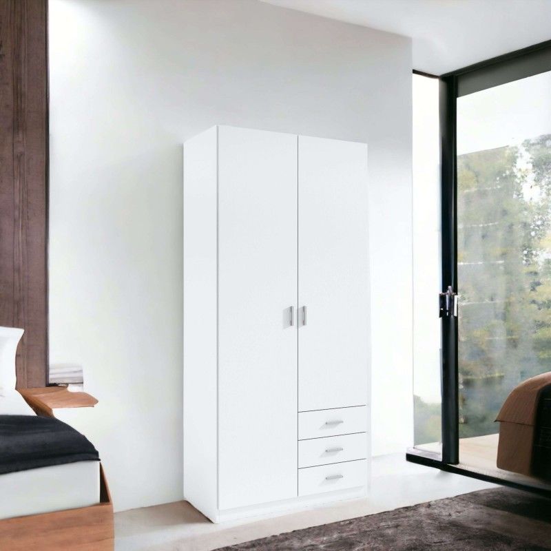 armario roma blanco 2 puertas 3 cajones 216x100x53 cm (3)