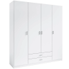 armario roma blanco 4 puertas 2 cajones 216x200x53 cm