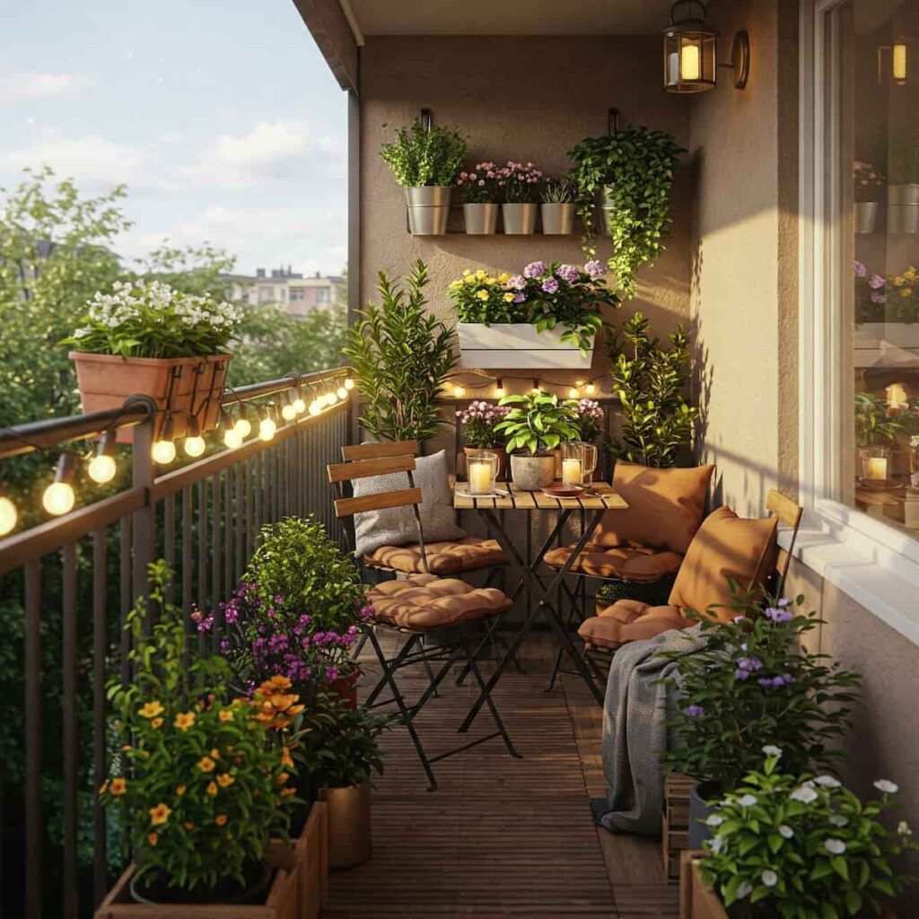 ideas para aprovechar en balcones pequeños
