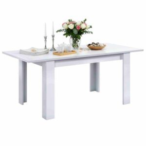 mesa comedor extensible blanco mate 140 190x90