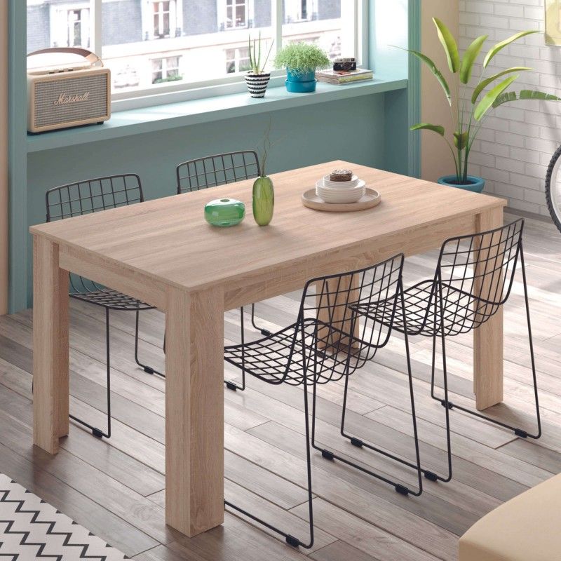 mesa de comedor o salon extensible roble canadian 140190x90x78cm