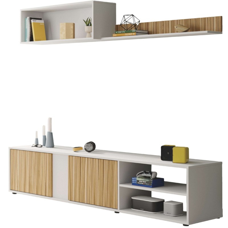 mueble de salon ecco color blanco artik y natur 180 cm (1)