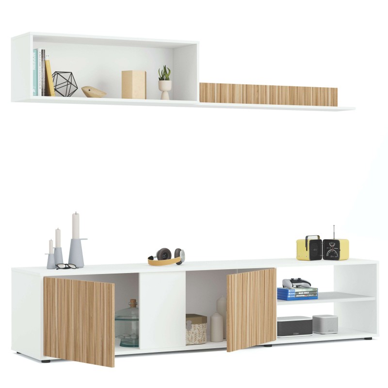 mueble de salon ecco color blanco artik y natur 180 cm (2)