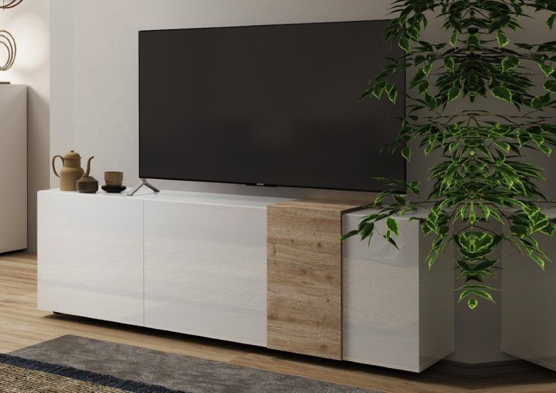 mueble tv lacado brillo venus