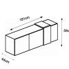 mueble tv lacado brillo venus medidas