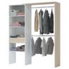 vestidor 2 barras 1 cajon color roble y blanco 187x158x40cm (1)